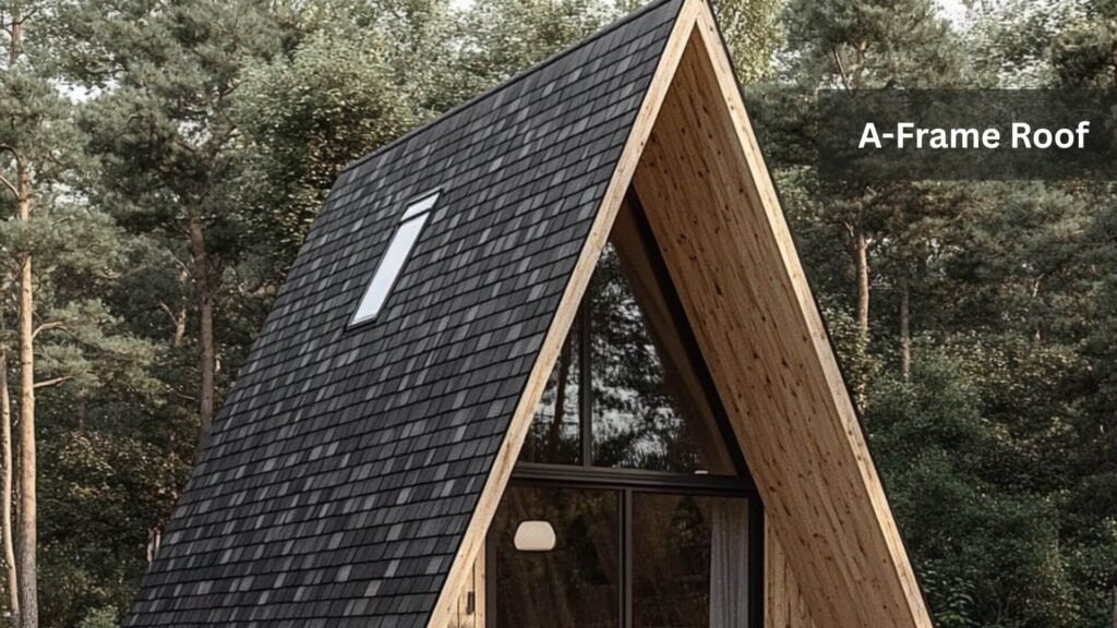 A-frame roof with dark asphalt shingles LegendsGA