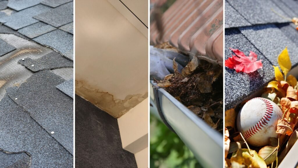 Collarge of roof leak causing water damage in snellvelle, GA