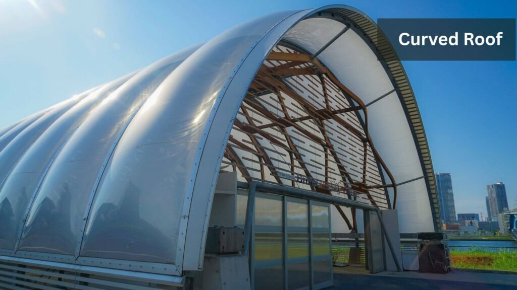 Curved metal roof architectural structure LegendsGA
