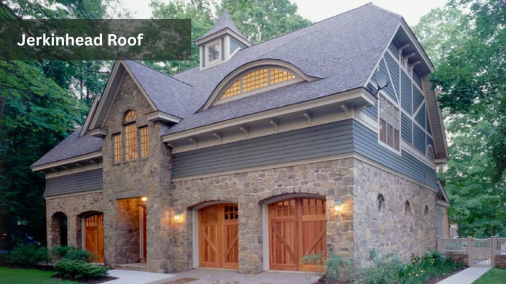Jerkinhead roof design with clipped gable on residential home LegendsGA