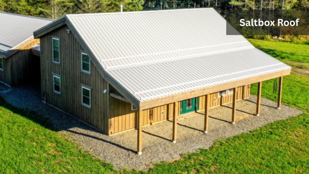 White standing saltbox roof LegendsGA