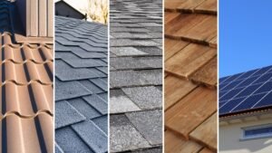 Different types of Shingle colors and textures comparison