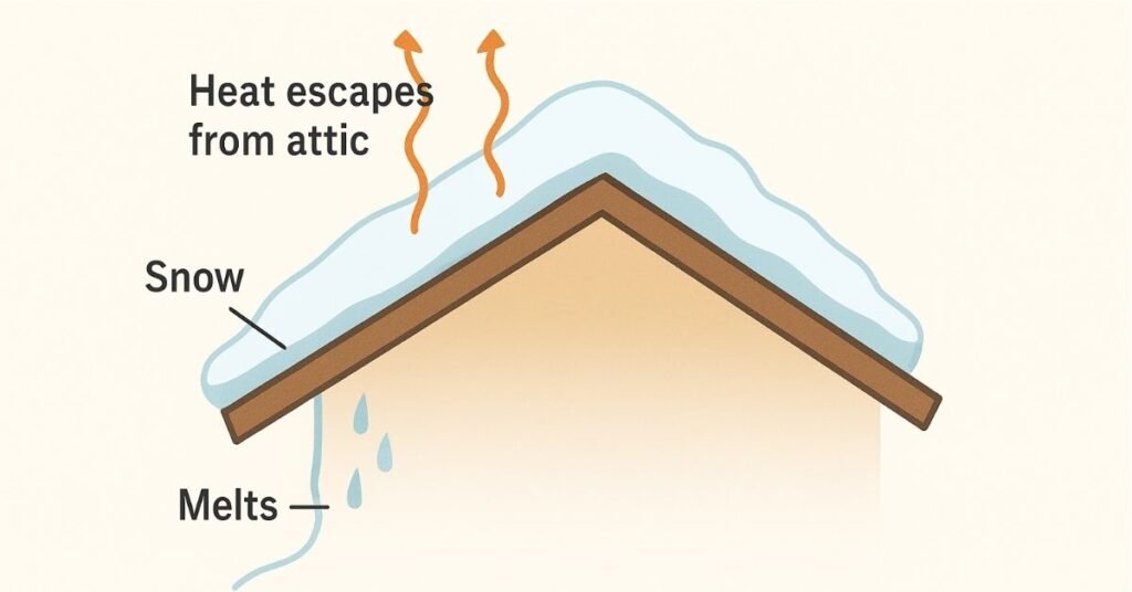 How attic heat loss and freezing temperatures cause ice dams on Snellville GA homes-ice dam