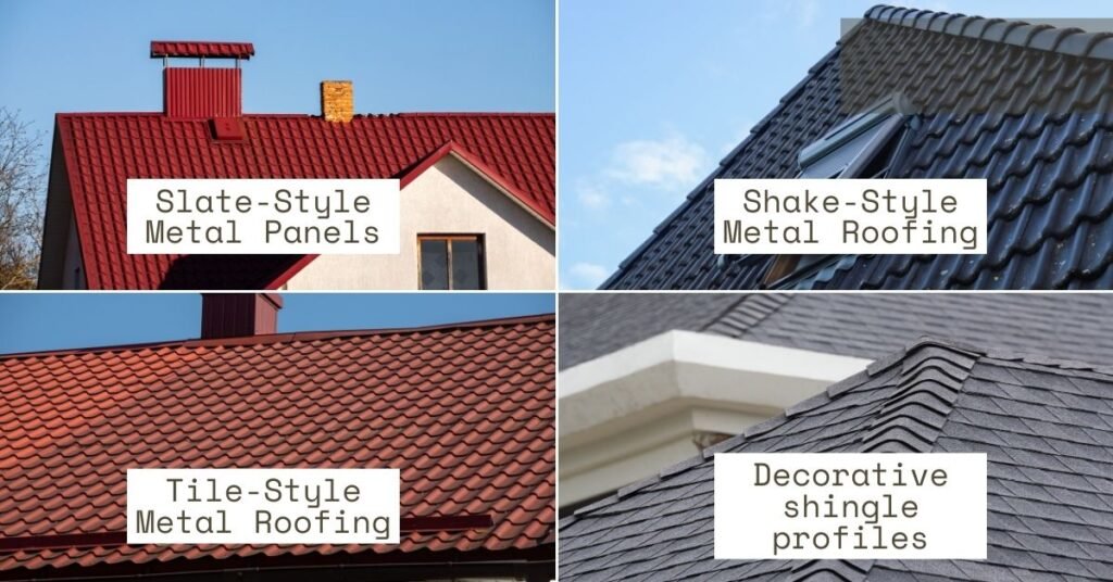 Metal roofing design options that replicate slate, shake, and tile for Georgia homes