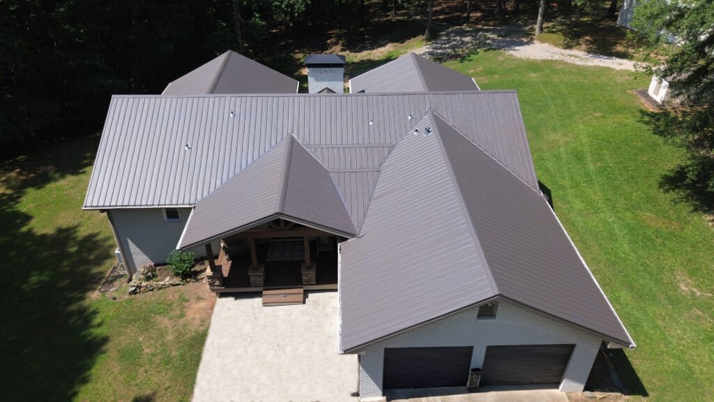 Single-family home serviced by a trusted Roofing Contractor in Alpharetta, GA completing a residential roof replacement