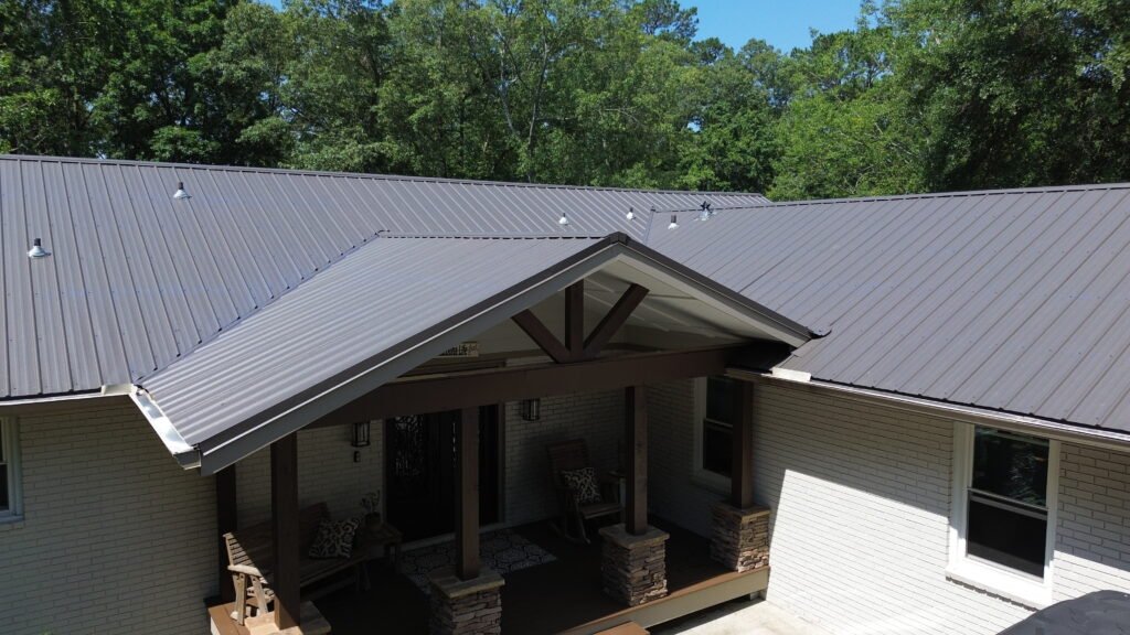 Single-family home serviced by a trusted Roofing Contractor in Johns Creek, GA completing a residential roof replacement