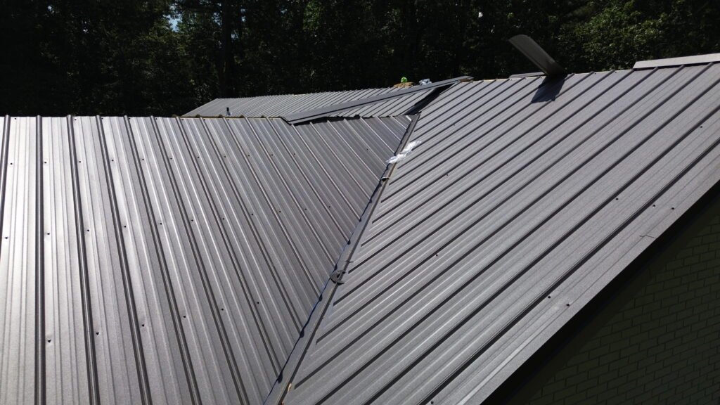 Newly constructed home receiving expert Roof Installation in Buford, GA with high-quality roofing materials