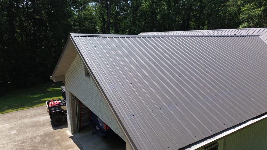 Roofing Contractor in Powder Springs, GA replacing weathered architectural shingles on a two-story family home